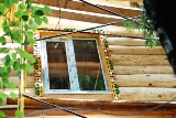Окно сруба деревянного дома 7х9 проект Кубинка